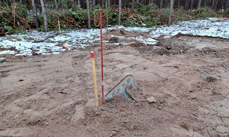Ankerfundament für Halteseil eines Windmessmastes